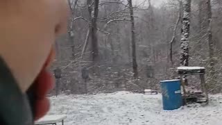 Canik TTI playing in the snow-