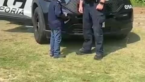 Amazing: Boy with dreams of becoming police officer gets epic surprise from loca