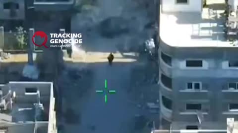 The moment a Zionist aircraft bombed a hungry Palestinian child searching for food in Gaza