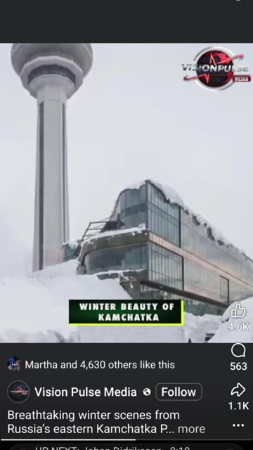 Kamchatka, Russia is covered by snow