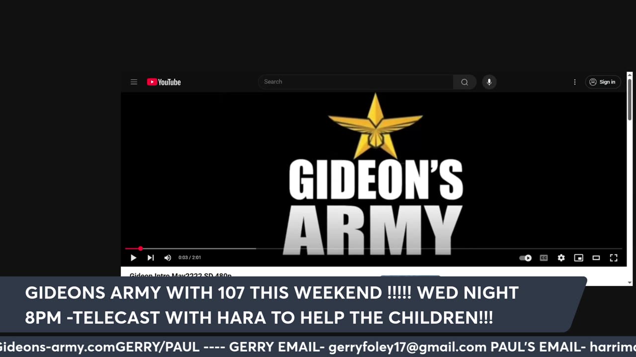 GIDEONS ARMY TUESDAY LIVE 5/13 @ 930 AM EST TRUTH AND HOPE DAILY