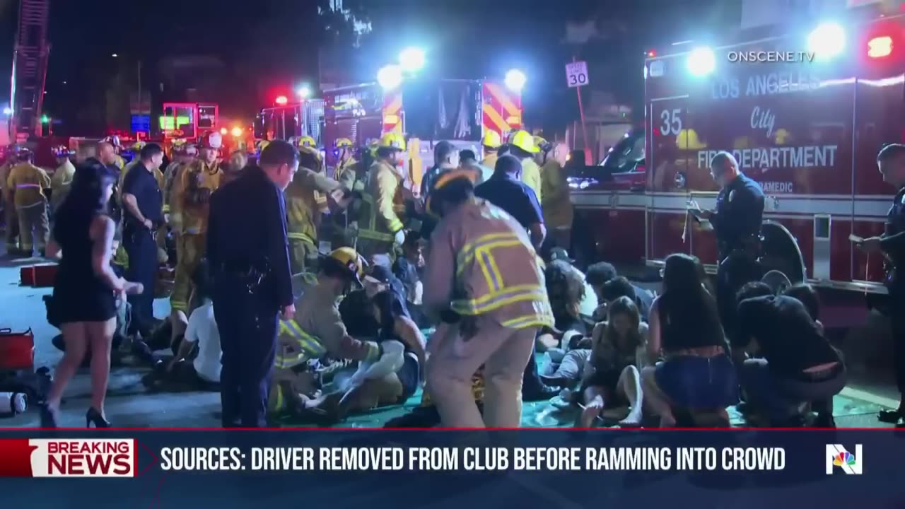 30 injured after driver plows into crowd outside L.A. nightclub