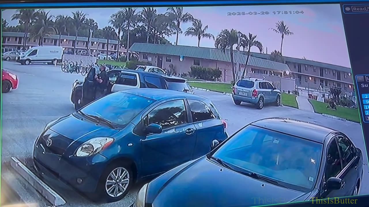 Surveillance video shows knife-wielding man killed after charging at Florida officer