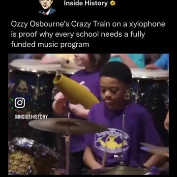 Students Preform Ozzy’s ‘Crazy Train’ on Xylophone