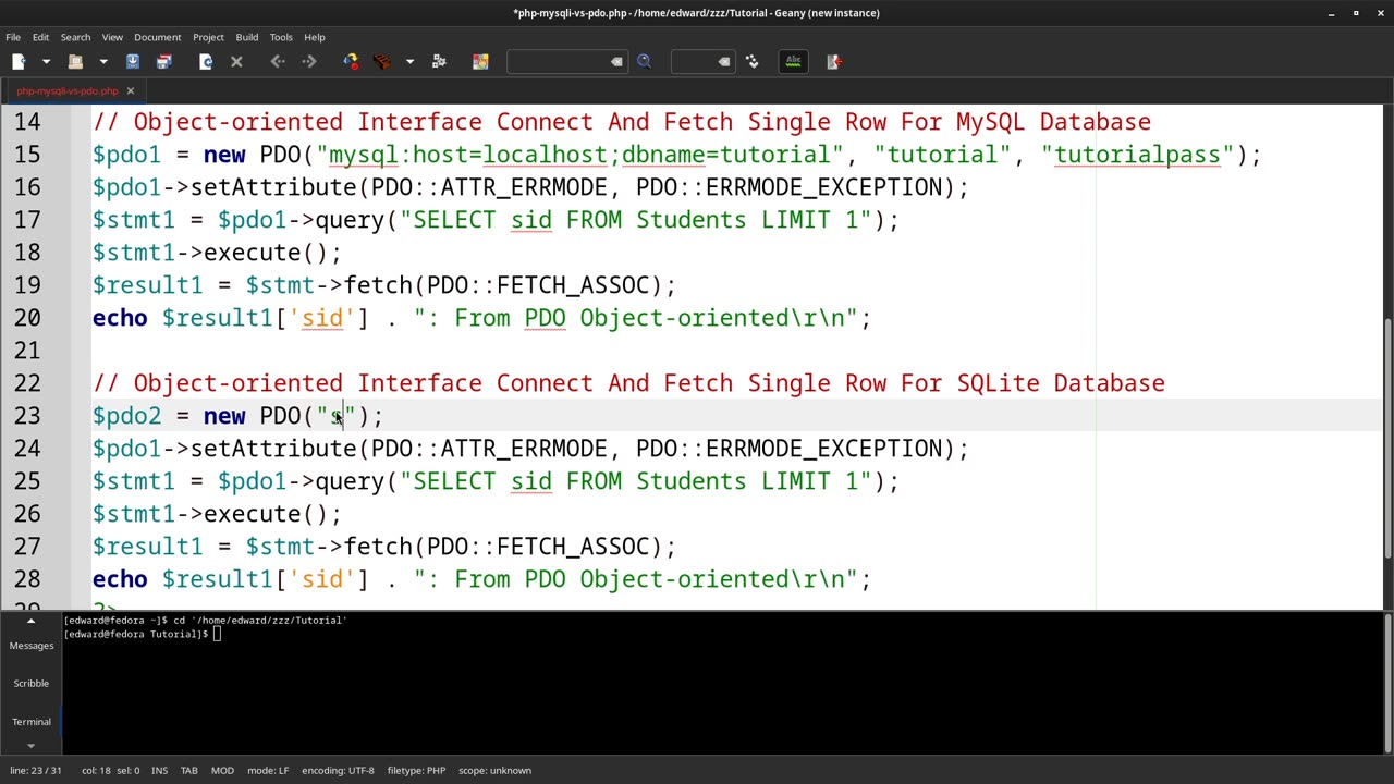 PHP MySQLi Vs PDO