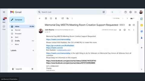 Memorial Day MEETN Meeting Room Creation Support Requested