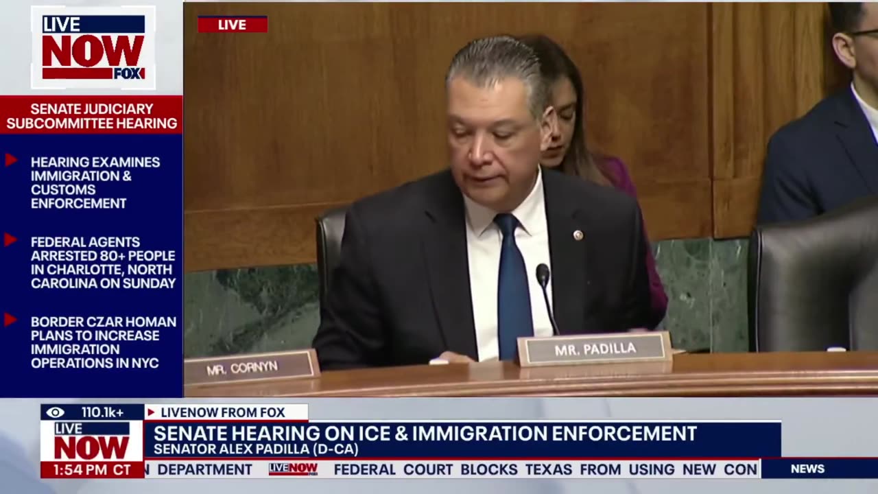 Democrat Senator Padilla Slams His Notes, Storms Out of Hearing