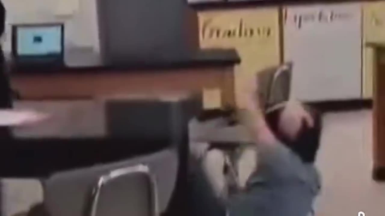 White boy at Ashbrook High School in NC being randomly attacked by Black kid