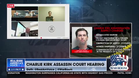 TYLER ROBISON’S CHARGES ARE READ ALOUD IN COURT BY THE JUDGE