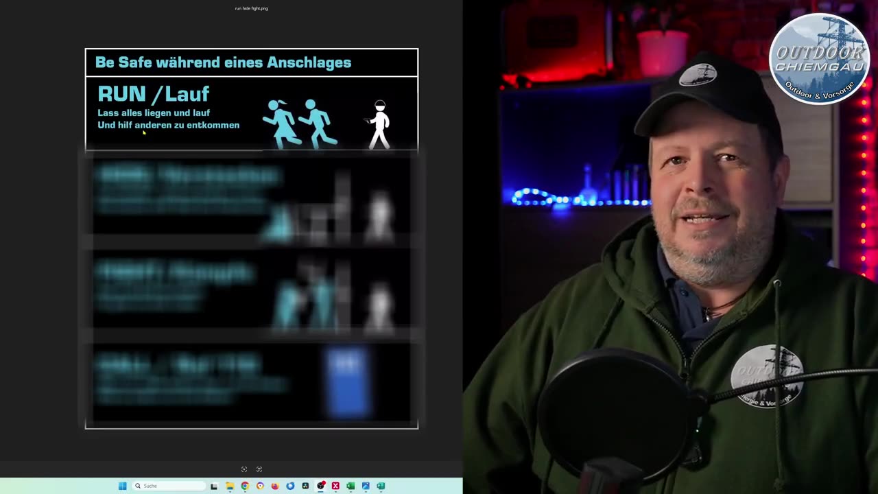 Messerei Bielefeld + Run Hide Fight + Farbskala Jeff Cooper