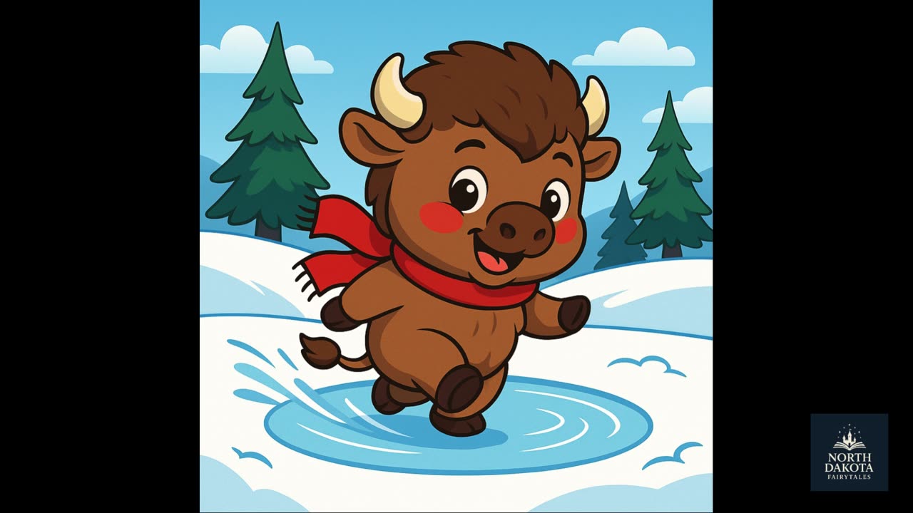 Little Buffalo Slides on the Ice | North Dakota Fairytales