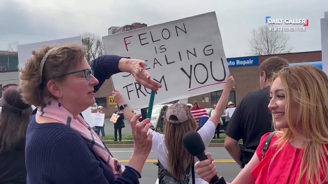 Anti-Musk protester won't answer simple questions at the Tesla Takedown protest