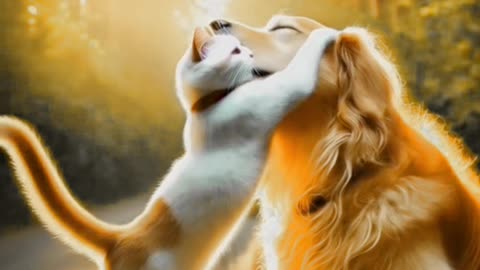 The Friendship of Cat And Dog🫀#shorts #viral