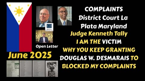 #SoMdNews #FoxBaltimore Douglas W. Desmarais Esq Law 360 vs Filipina US Veteran Spouse Christian