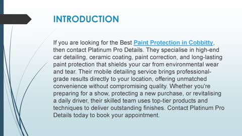 Best Paint Protection in Cobbitty