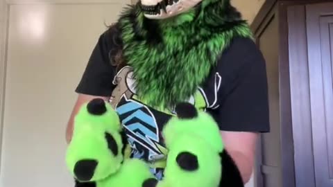 CALYPSO 🐶☠️FURSUIT VIDEO BY @Cigsnvalentines on TikTok #furry #fursuit