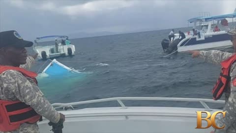 Panic at sea as cruise ship catamaran sinks leaving tourists floating for their lives