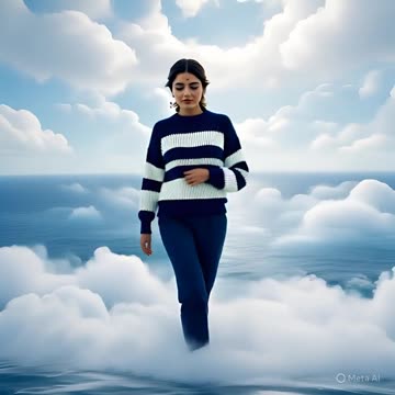 beautiful indian women walking in sea area