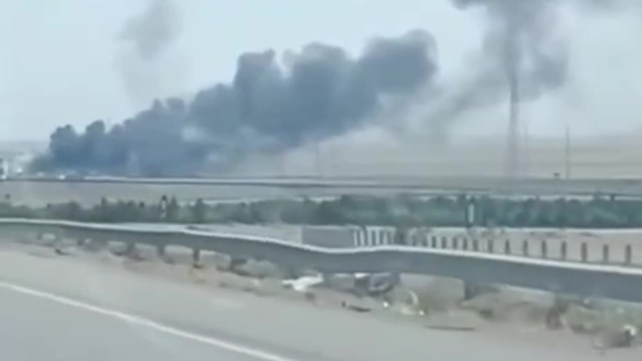 The Air Force attacked a target on the Tehran-Saba highway