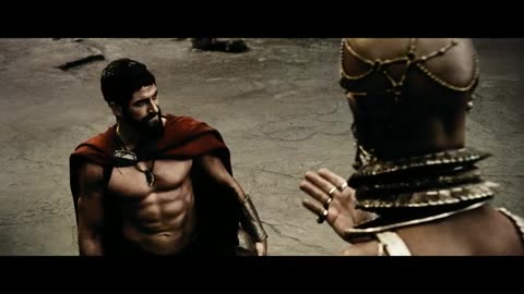 300 (2007) 4K | Divine Power Scene | Xerxes Meets Leonidas | Movieclips