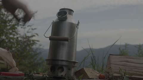 Kelly Kettle while camping
