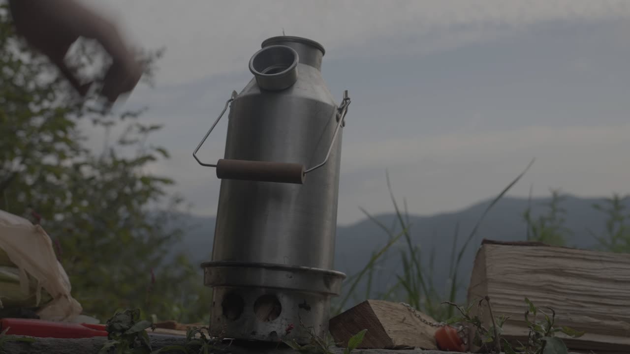 Kelly Kettle while camping