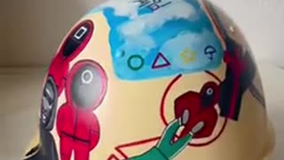 🎨🪖 Ukraine Russia War | Ukrainian Artist Paints Squid Games on Russian Helmet | RCF