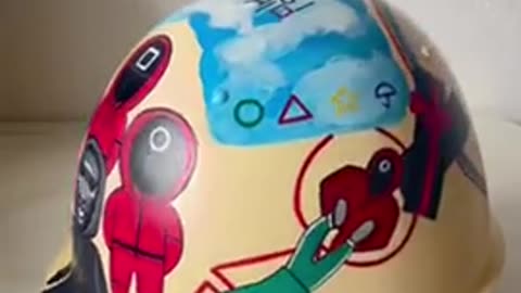 🎨🪖 Ukraine Russia War | Ukrainian Artist Paints Squid Games on Russian Helmet | RCF