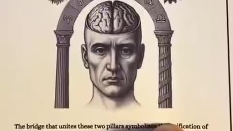 The “dome” above you is the skull and the two pillars are the hemispheres of your brain