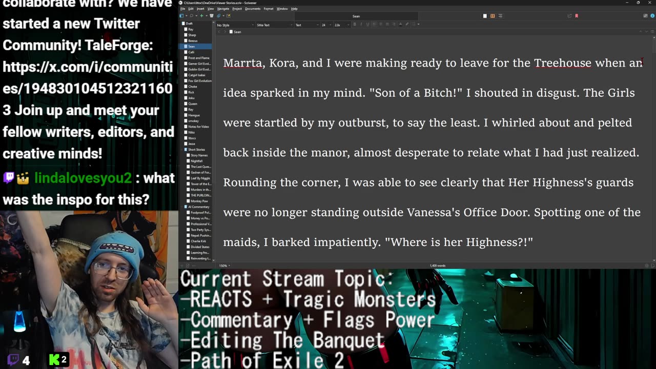 Beta Reading + REACTS + Commentary + What kind of tragedy made you a monster? NEW VIDEO! NEW STORY! Line Editing!