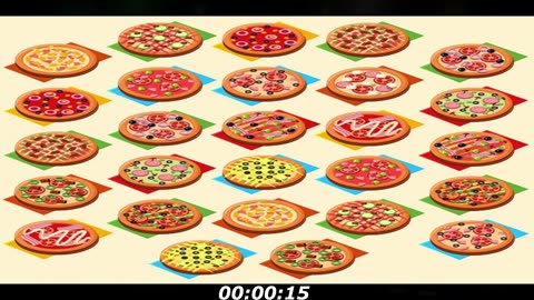 Pizza pair puzzle: Which pizza don't have a pair? Think twice