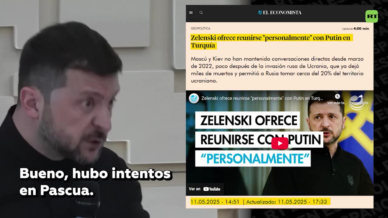Zelenski: “No le he hecho ninguna propuesta a Putin”