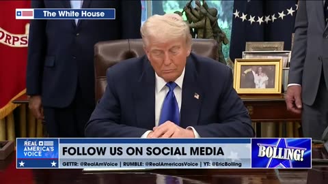 TRUMP SIGNS EOS IN THE OVAL OFFICE