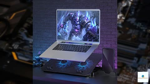 KeiBn Laptop Cooling Pad, Gaming Laptop Cooler 2 Fans for 10-15.6 Inch Laptops, 5 Height S