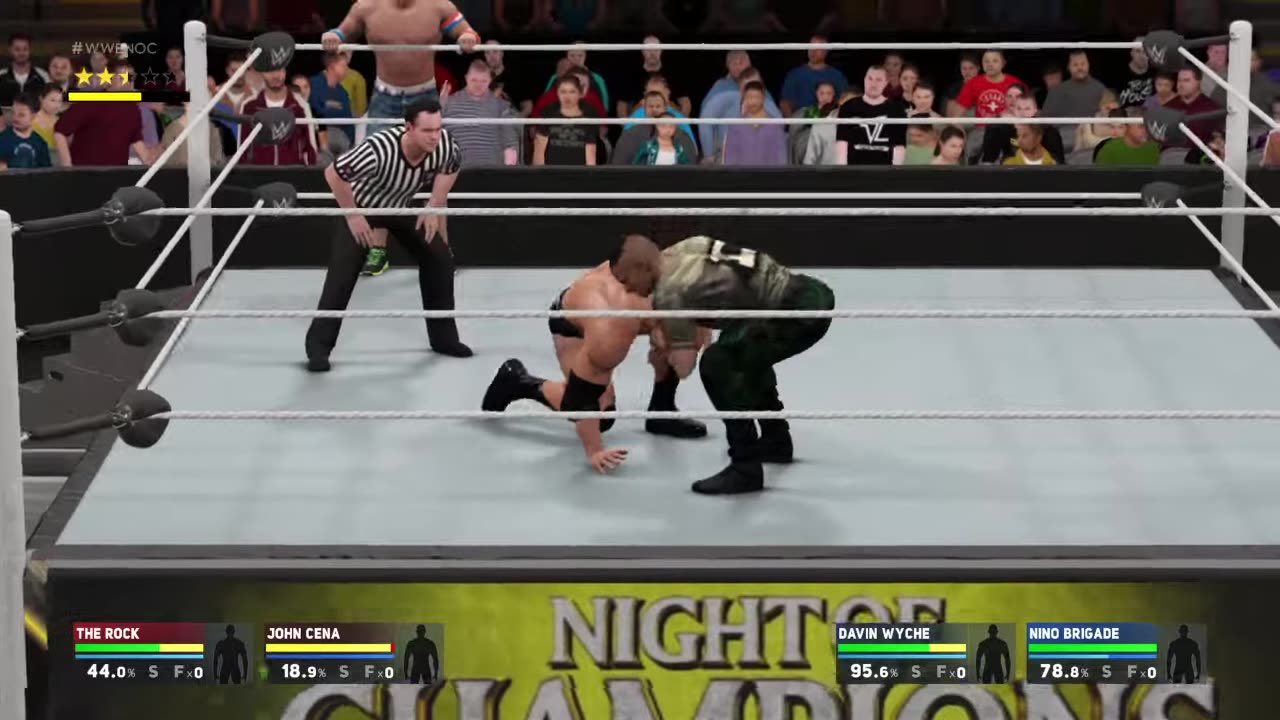 Davin and Brigade vs Cena and The Rock