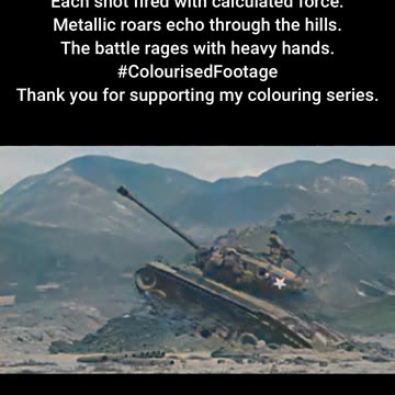 US Tank Crews Use Tanks as Artillery #ColourisedHistory