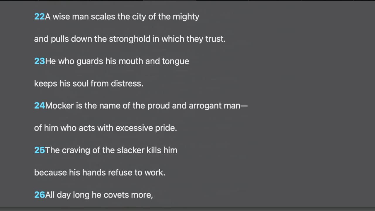 Proverbs 21:15-31