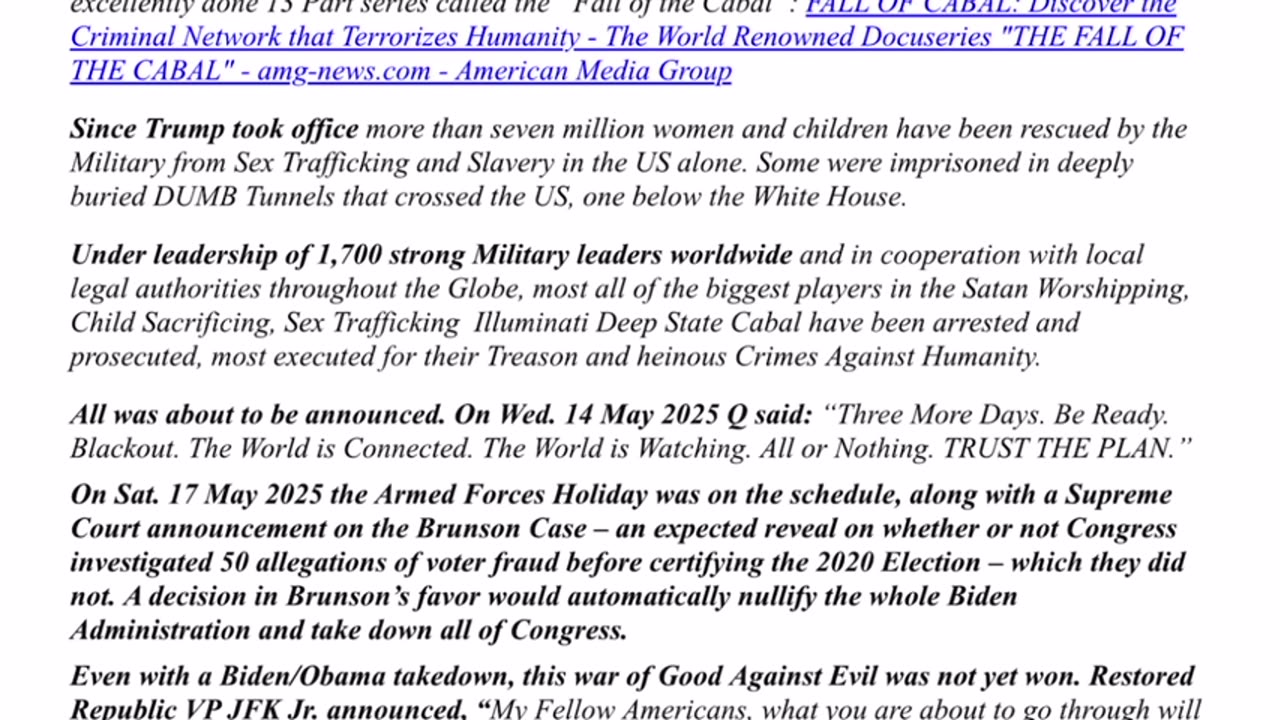 WTPN SITUATION UPDATE FEATURING RESTORED REPUBLIC 5-16-25