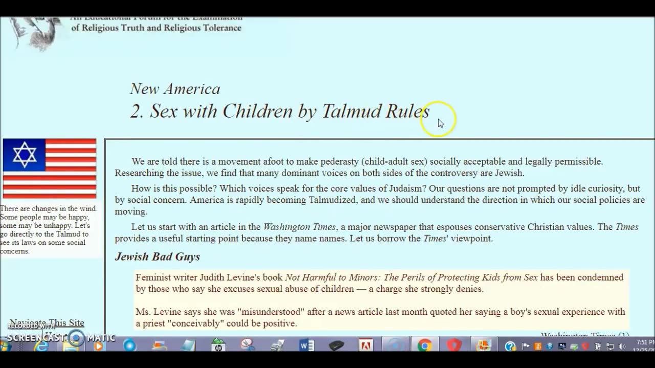 Pedophilia In The Jewish Talmud (mirror)