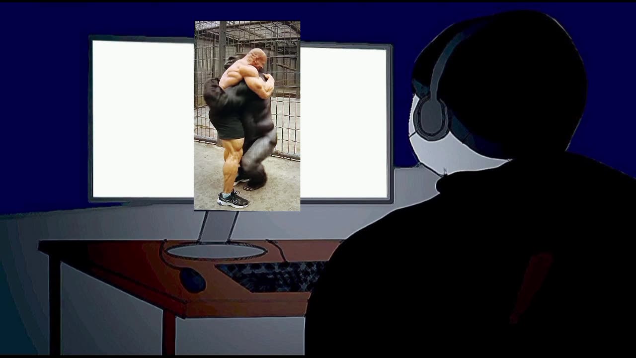 Gorilla vs man