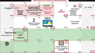 PETER'S CALENDAR UPDATE (as at Aug., 20, 2025)