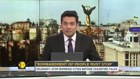 Zelensky's message to Russia: Stop bombing cities before ceasefire talks