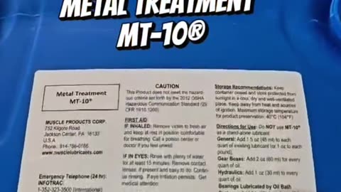 Metal Treatment MT-10® Treats The Metal