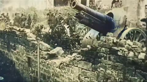 US Artillery In Muddy Village 1918