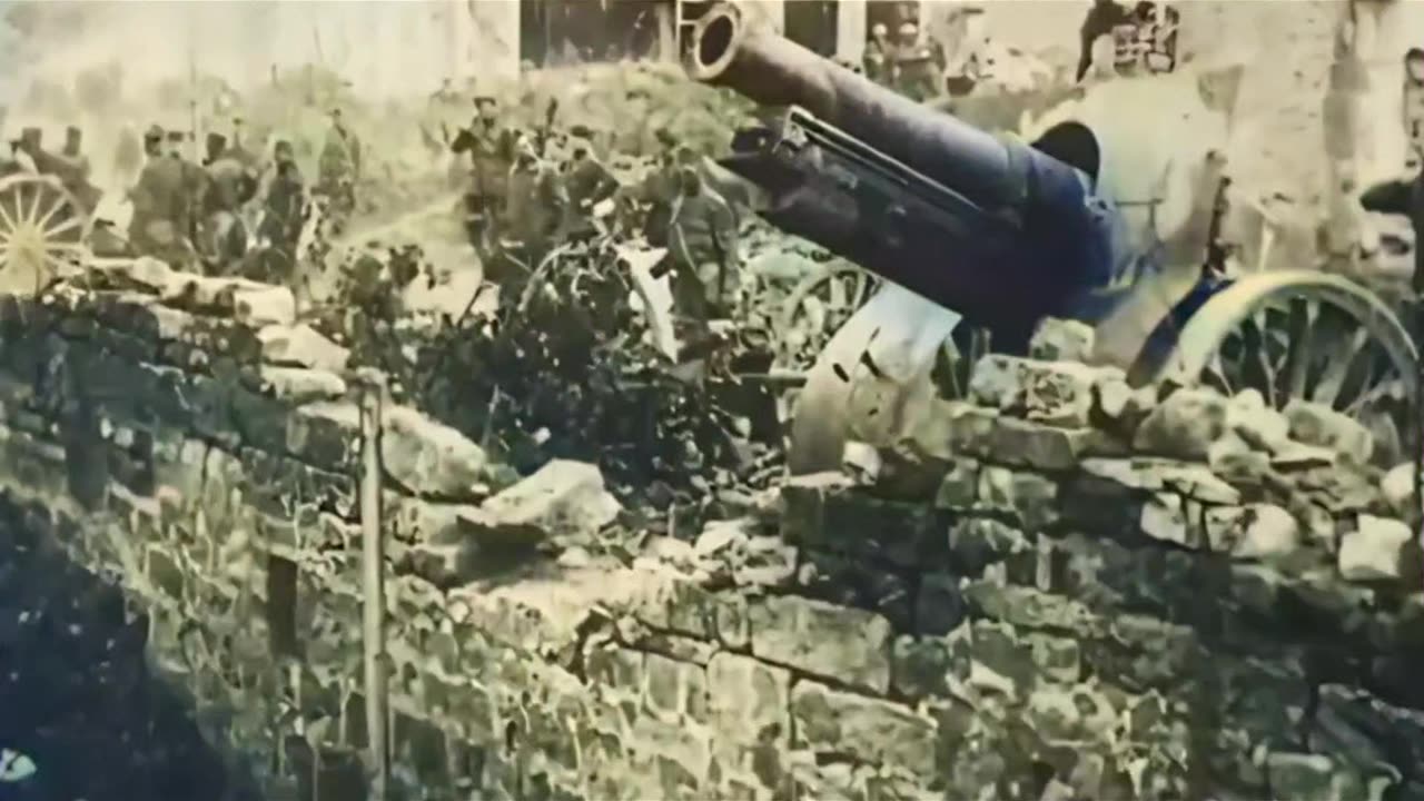 US Artillery In Muddy Village 1918