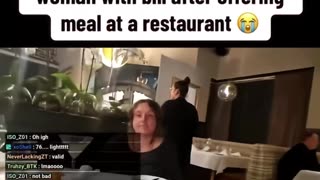 Black Leaves Homeless Woman With The Bill