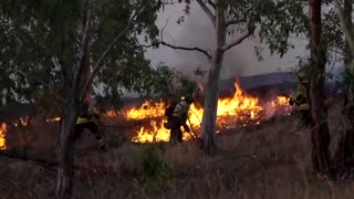 Firefighters rush to evacuate homes near wildfires in Spain
