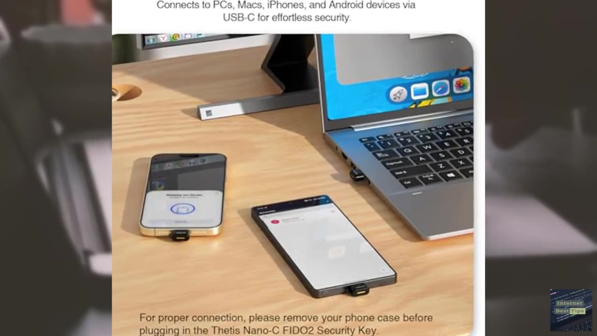 Thetis Nano-C FIDO2 Security Key Hardware Passkey Device with USB Type C, TOTP/H