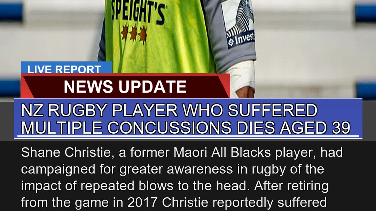 Nz Rugby Player WHO Suffered Multiple Concussions