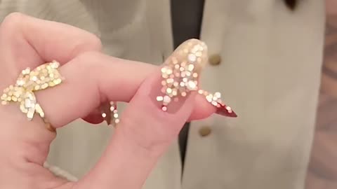 高级感法式红宝石美甲💅